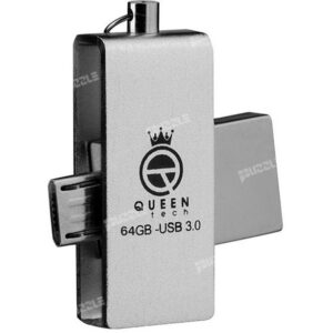 فلش مموری 64 گیگابایت کویین تک مدل Queen Tech OMEGA USB 3.1 با گارانتی مادام العمر شرکتی