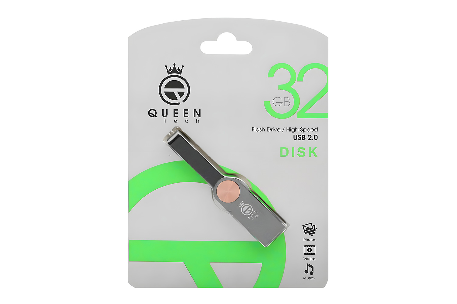 فلش مموری 32 گیگابایت کویین تک مدل Queen Tech Disk با گارانتی مادام العمر شرکتی