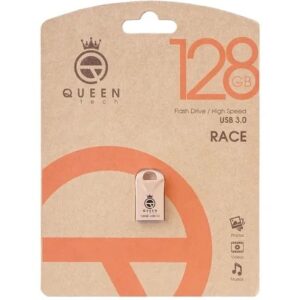 فلش مموری 128 گیگابایت کوئین تک مدل   Queen Tech Race USB 3.0با گارانتی مادام العمر شرکتی