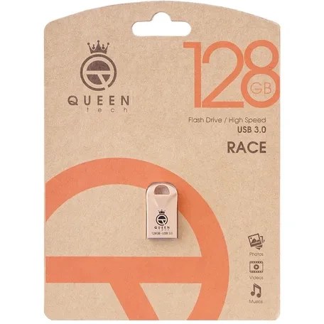 فلش مموری 128 گیگابایت کوئین تک مدل Queen Tech Race USB 3.0با گارانتی مادام العمر شرکتی