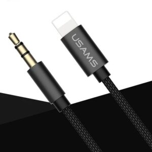 کابل تبدیل لایتنینگ به AUX یوسمز مدل US-SJ103 طول 1.2 متر