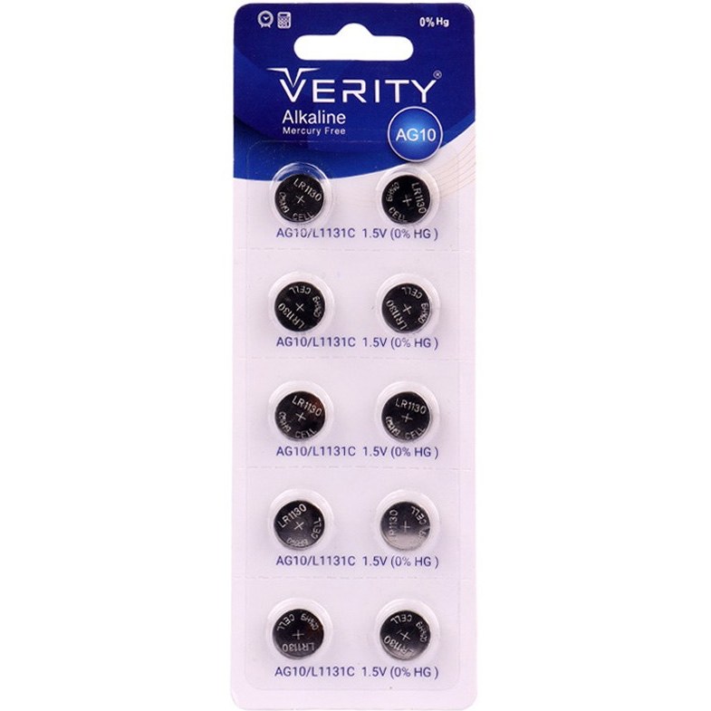 باتری سکه ای VERITY مدل AG10 یک عددی