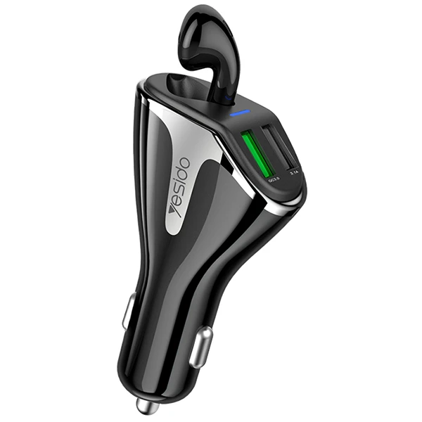 شارژر فندکی یسیدو مدل Y37-HB01 به همراه هندزفری بلوتوث