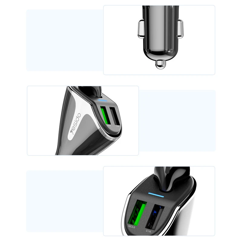 شارژر فندکی یسیدو مدل Y37-HB01 به همراه هندزفری بلوتوث