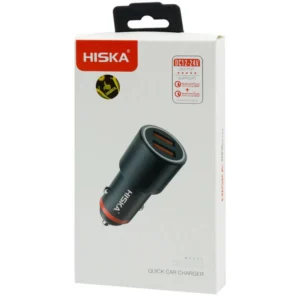 شارژر فندکی هیسکا مدل CC-307Q به همراه کابل تبدیل microUSB