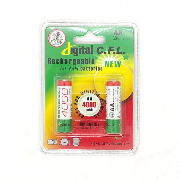 باتری قلمی شارژی سی اف ال مدل CFL 4000 ظرفیت ۴۰۰۰ میلی آمپر بسته ۲ عددی