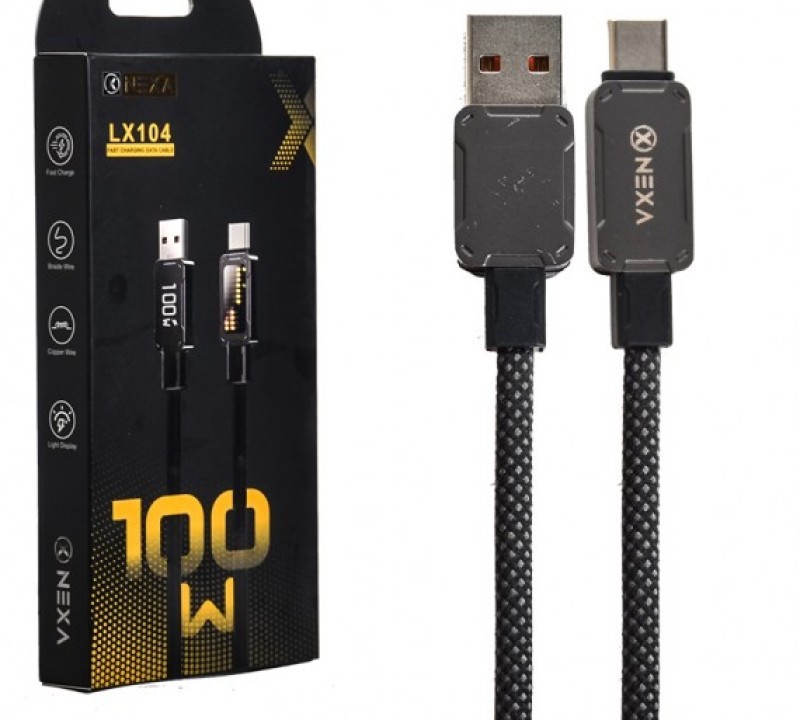 کابل شارژ USB به Type-C نکسا (Nexa) مدل LX104 توان 100 وات 5 آمپر طول 1 متر